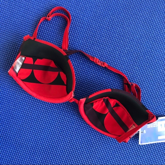 Huit Swim Huit Plage Red Retro Print Bikini Swimsuit Poshmark